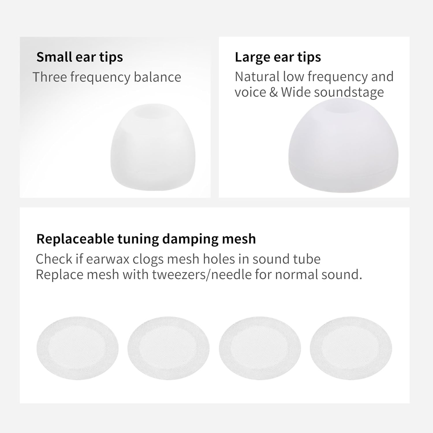 HZSOUND White Snow In-Ear Monitor Earbuds, 10Mm LCP+PU Driver, Hifi IEM Cable Earbuds with Detachable 2-Pin Cable for Music, Gaming, Phone Calls, Show Stage (No Microphone, USB-C) image number 5