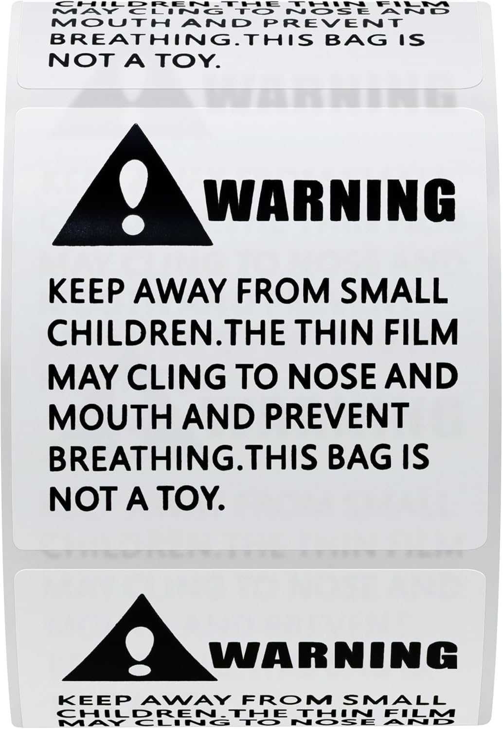 Hybsk 300Pcs Child Warning Labels Stickers for Poly Bags and Packing 2&times;2 Inch Plastic Bag Warning Labels for Shopping Malls, School (White) image number 2