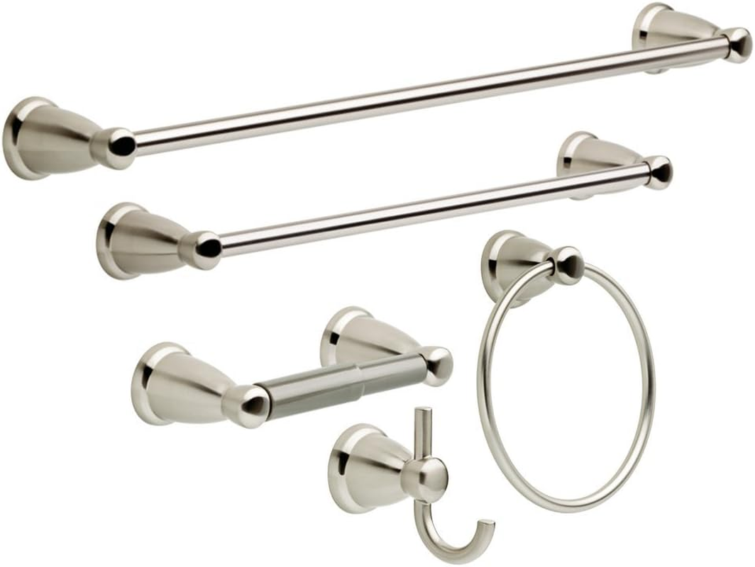 Franklin Brass Kinla 5-Piece Bath Hardware Towel Bar Accessory Set, Oil Rubbed Bronze