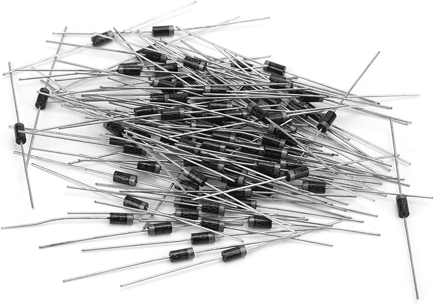 100 Pcs 1N4007 Rectifier Diode, 1A High Voltage Rectifier Diode, DO-41 1N4007 Rectifier Diode, Rectifying Diodes Electronic Diodes image number 2