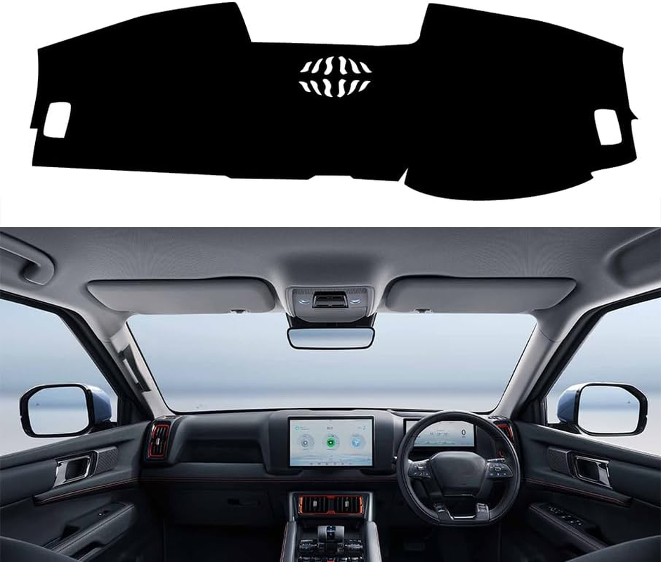 Evervenz Dash Mat for BYD Shark 6 2024 2025 Flannel（Without HUD） Dash Cover Dashboard Cover Shark601