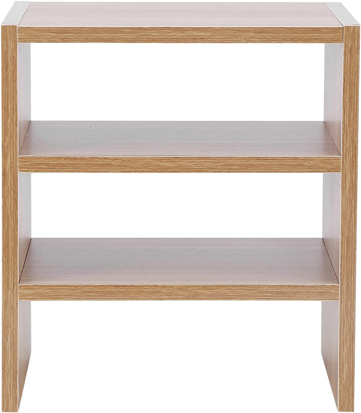 Wooden Monitor Riser Stand 3 Layer Shelf, Environmental Friendly, Space Saving, Neck and Spine , Easy Access for Books, Photos, Alarm Clock, Home or Office Use (Density image number 2