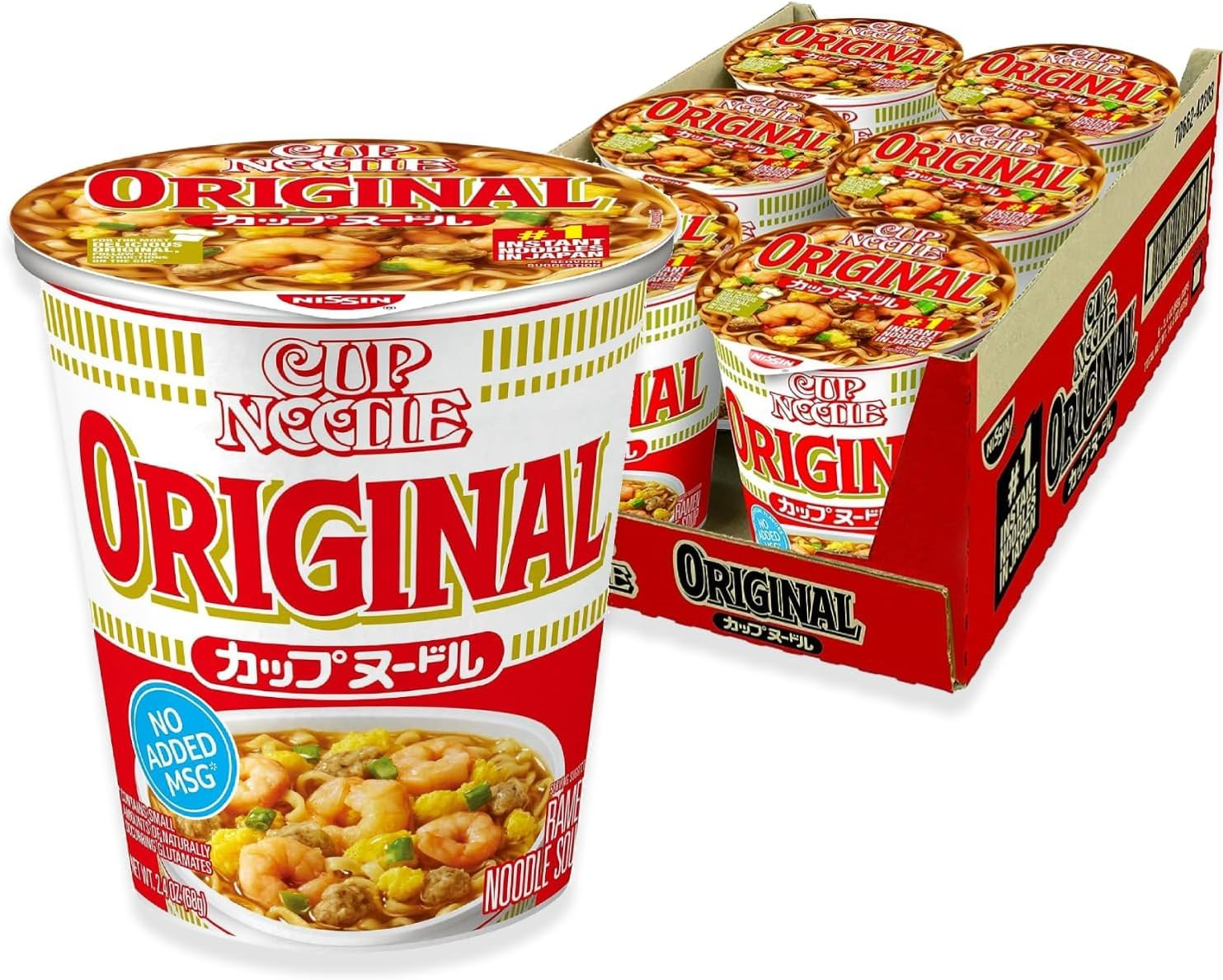 Nissin Cup Noodle Ramen Noodle Soup, Original, 2.4 Ounce (Pack of 6) image number 2