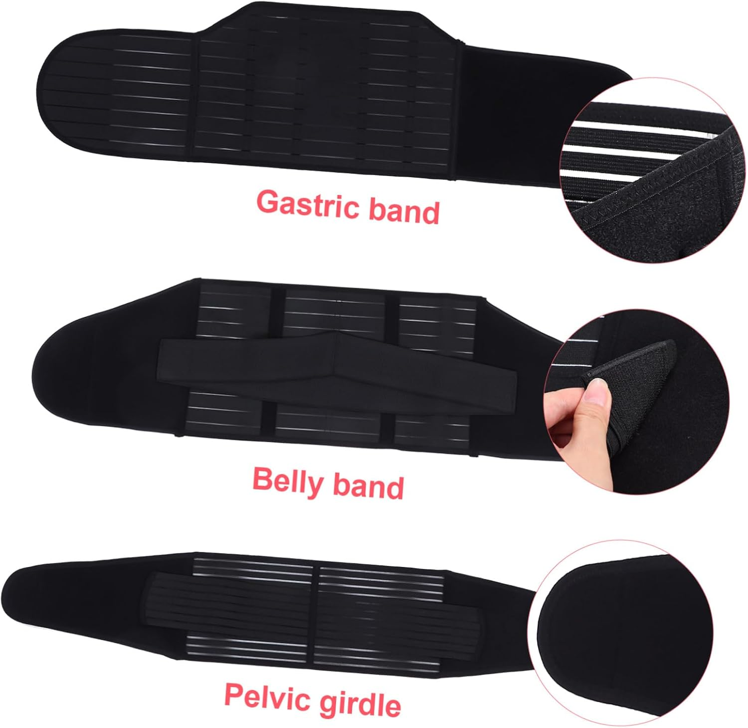GANAZONO Postpartum Belly Band Waist Trimmer with Supportive Compression for Moms Convenient Closure for Postpartum and Comfort image number 4