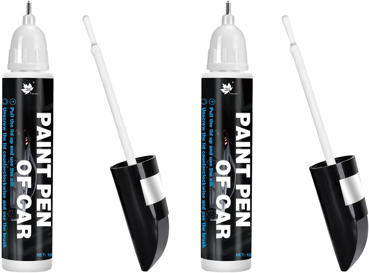 2Pcs Car Scratch Remover, 2-In-1 Touch up Paint Pen. the Paint Touch up Pen Is Used for Car Scratch Repair, Such as Long and Thin, Dot Scratches (White) image number 3