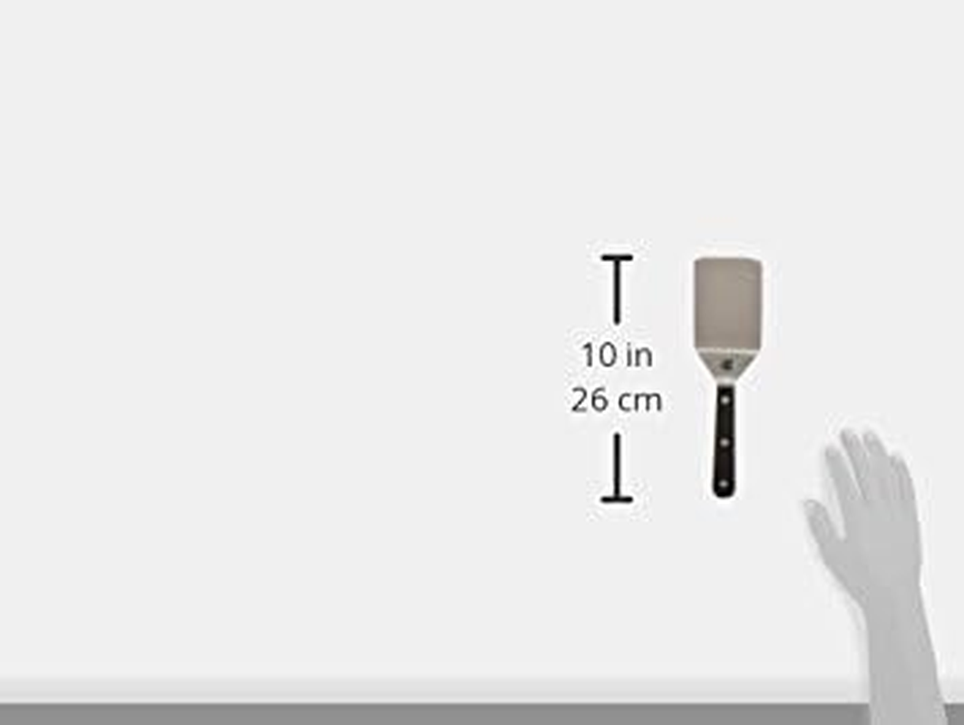 Sabatier 5154549 Triple Rivet Wide Turner, Black 9.65-Inch image number 1