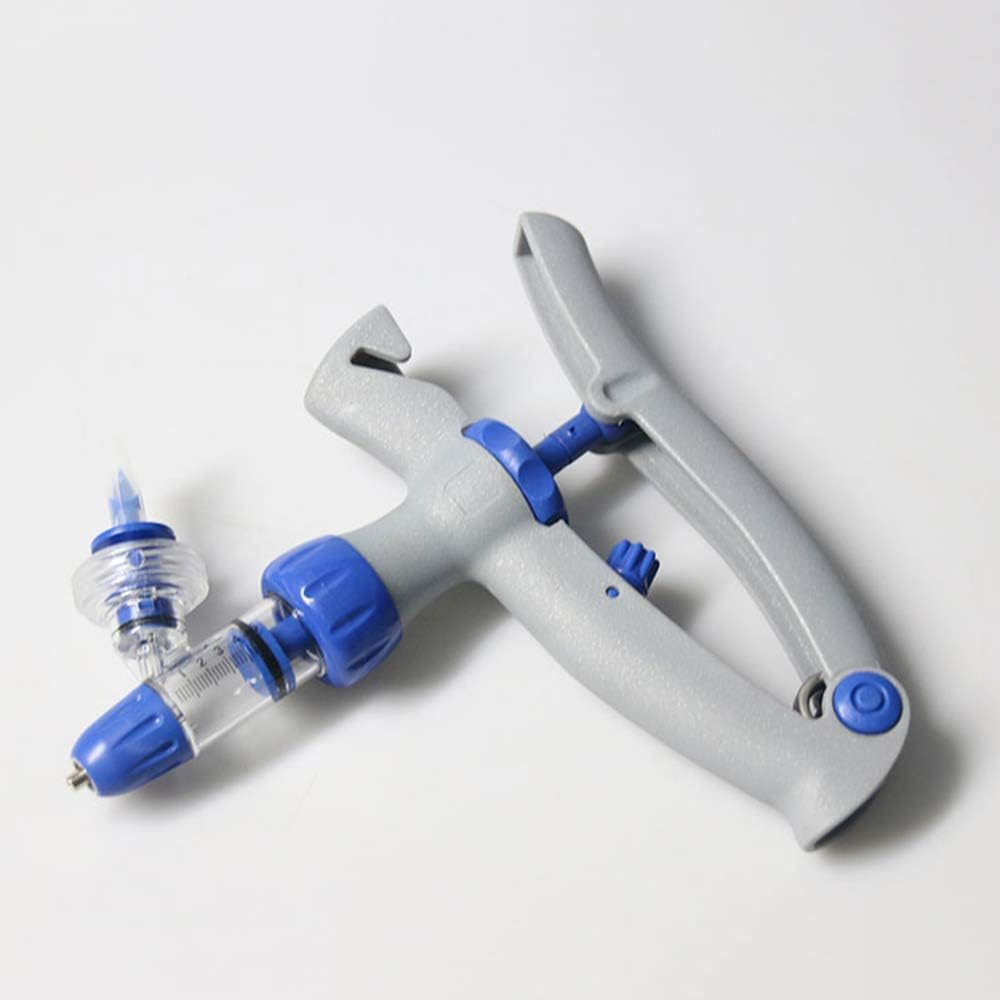 5Ml Cattle Syringe Gun Adjustable and Continuous Syringe Injection Animal Injector for Poultry Livestock Pig Goat image number 3