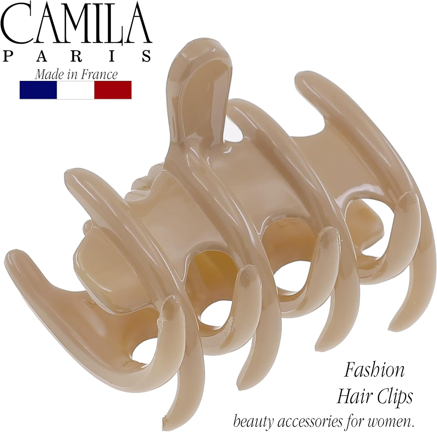 Camila Paris CP3498 French Small Hair Clips for Women Thick Hair, Girls Claw Clip, Durable Styling Big Claw for Long Curly Wavy Hair, Strong Hold No Slip Grip, Made in France image number 3