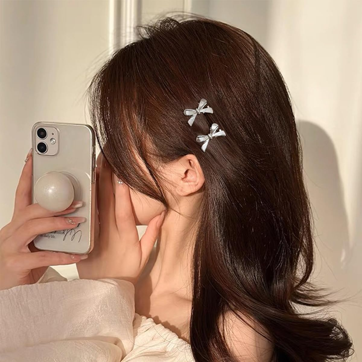 12Ps Women'S Small Mini Butterfly Knot Shape Duckbill Hair Clips for Styling Hair Thick & Thin Clips image number 4