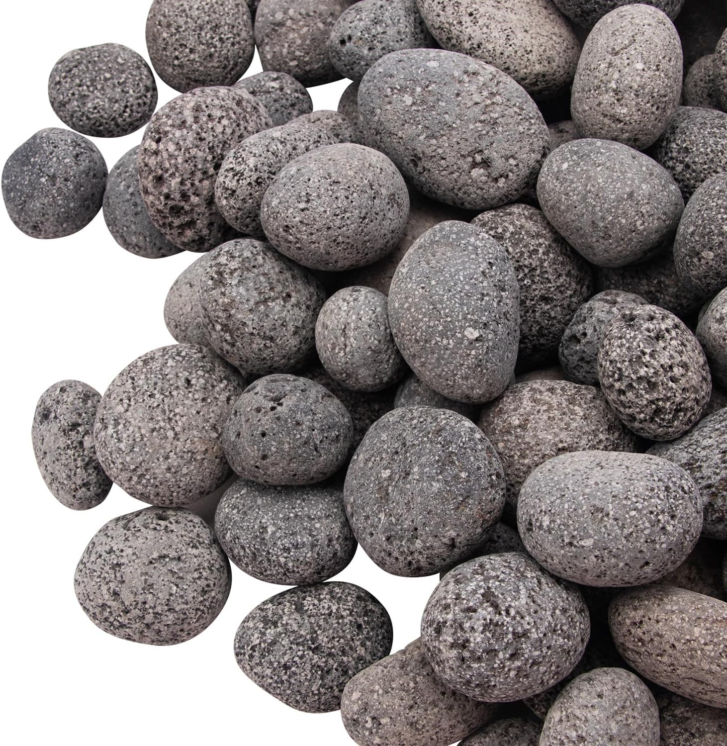 18 Pounds Black Lava Rocks for Fire Pit,Natural Lava Fire Stones,Volcanic Rock for Gas Fire Pit and Fireplace (1"-2") image number 2