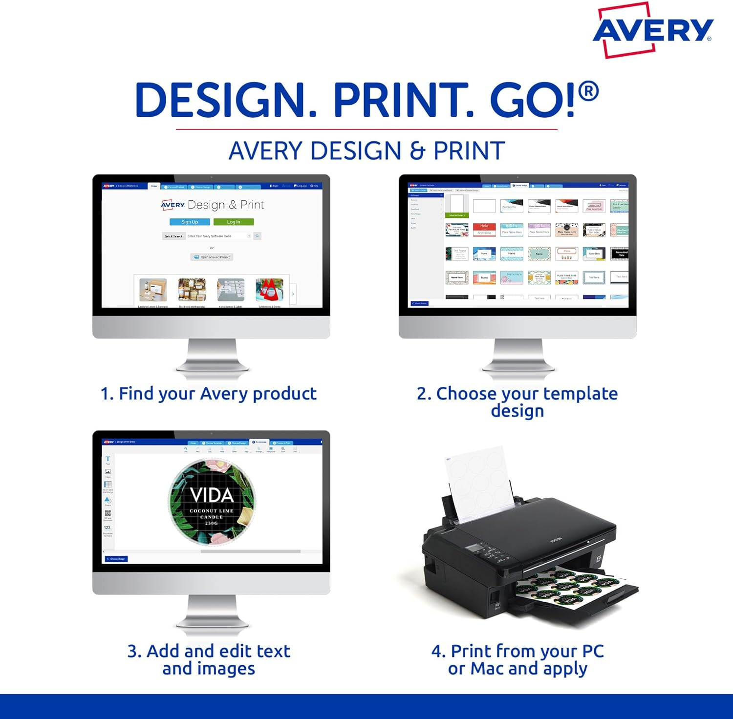 Avery A4 Magnet Sheets for Inkjet Printers - Fridge Magnets - Home D&eacute;cor Products - A4, 3 Sheets (71021 / C9415) image number 2