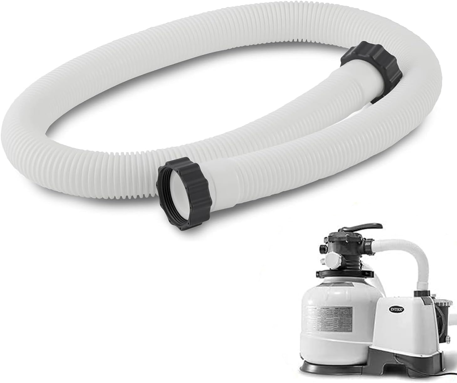 Yharnamite Pool Pump Replacement Hose for Intex 29060E, 1.5" Diameter Pool Hose, Leakproof Filter Pump Hose(1.5M) image number 5