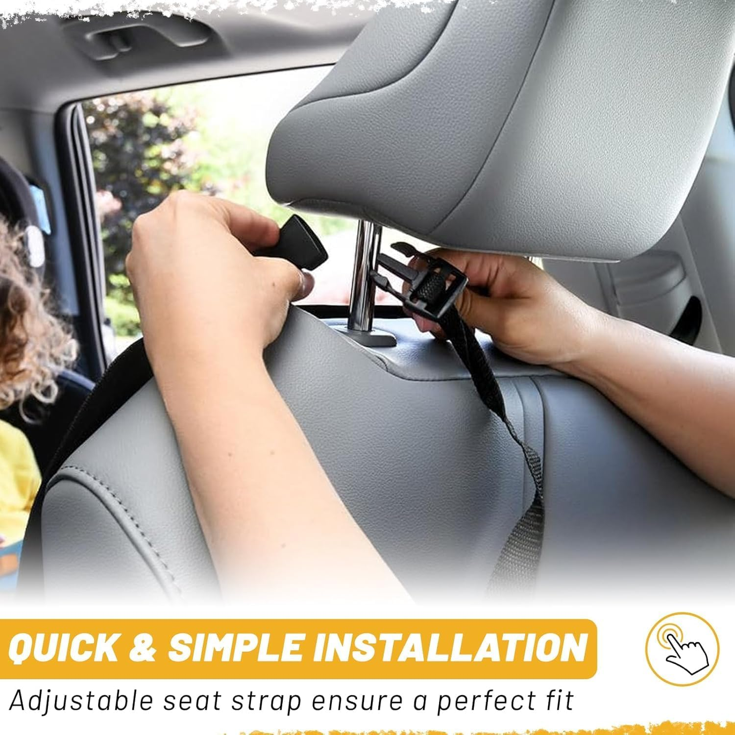 Extra-Large Car Back Seat Organisers &ndash; 60X45Cm Durable Kick Mats with Storage Pockets, Anti-Scratch Seat Protectors for Kids, Pets & Travel Essentials (2) image number 1