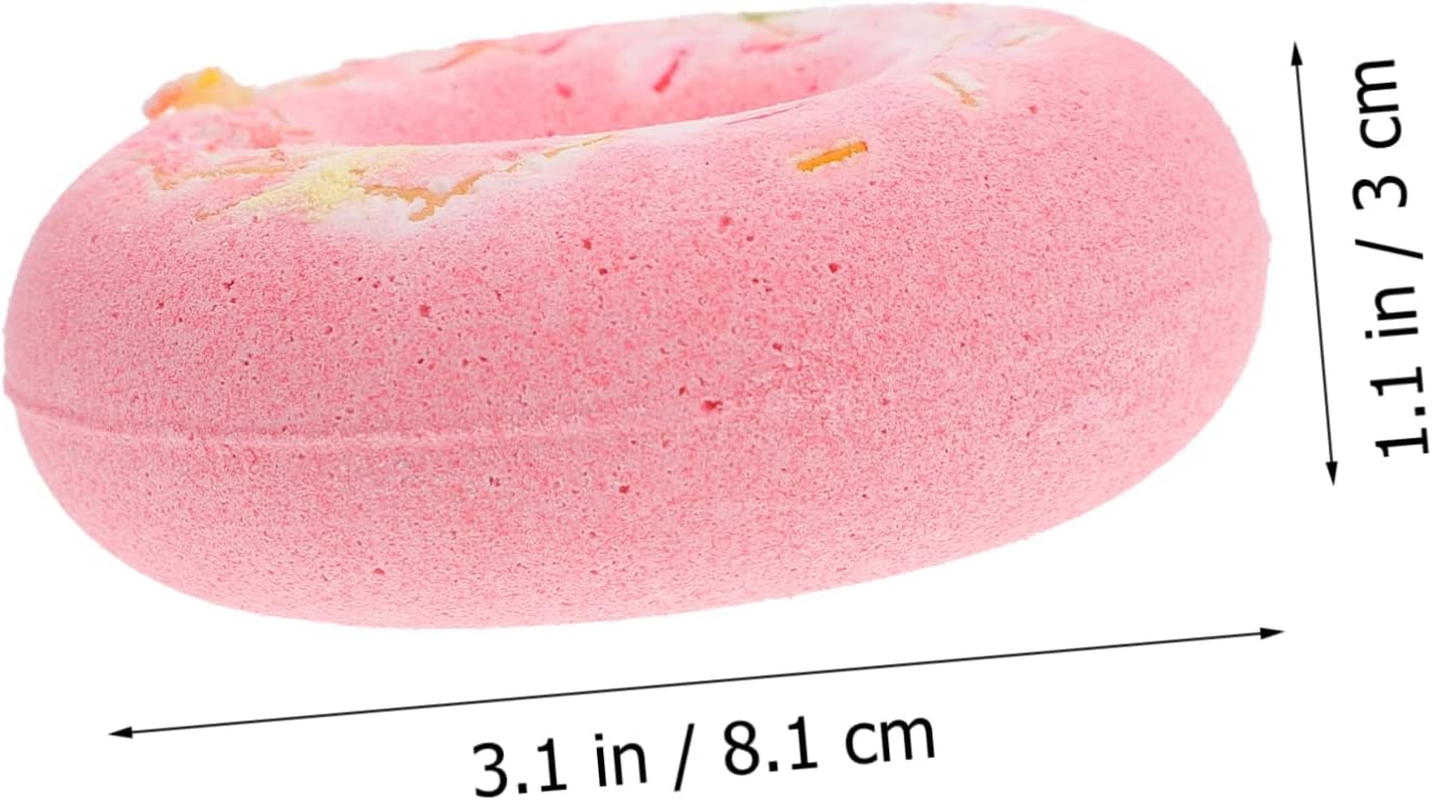 OSOLADY 4Pcs Doughnut Shape Bath Set Bath Salt for Skin Moisturizing and Exfoliation Random Colors for Home Travel and Hotel Use image number 5