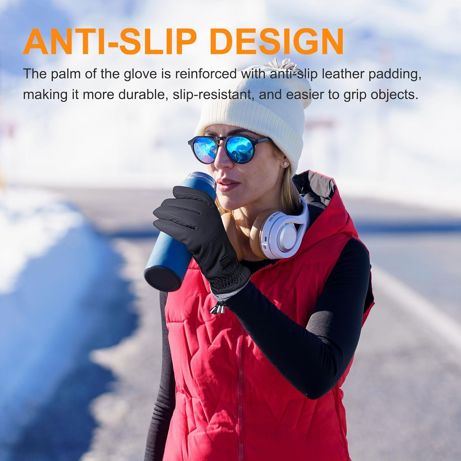 LOKZEER Winter Gloves for Men Women &ndash; Touch Screen Waterproof Windproof Warm Gloves with Thermal Lining for Running, Driving, Cycling, Hiking, and Cold Weather Outdoor Activities