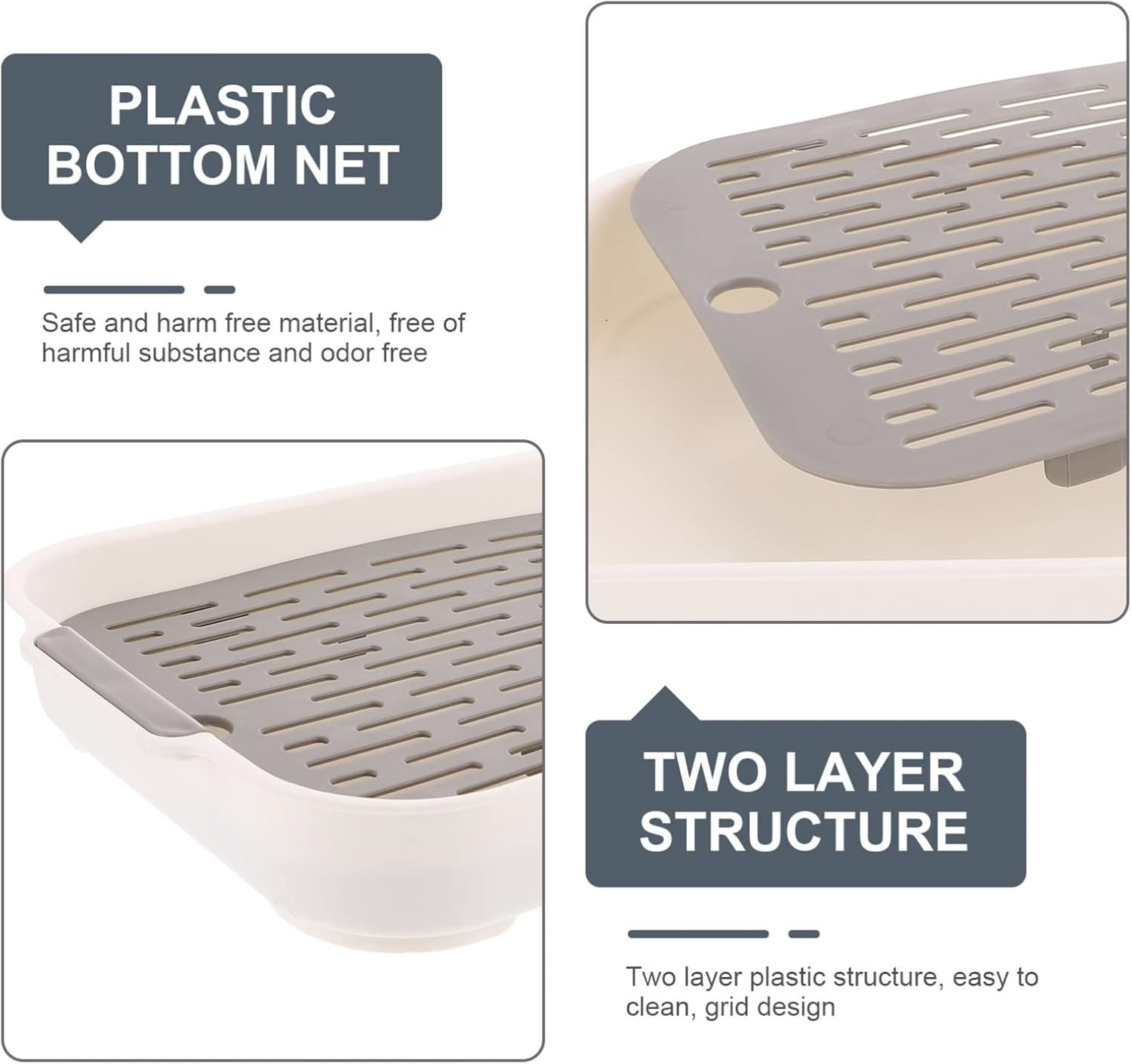 Iplusmile Cat Litter Rabbit Cage Corner Toilet Corner Toilet Small Corner Pet Box image number 6