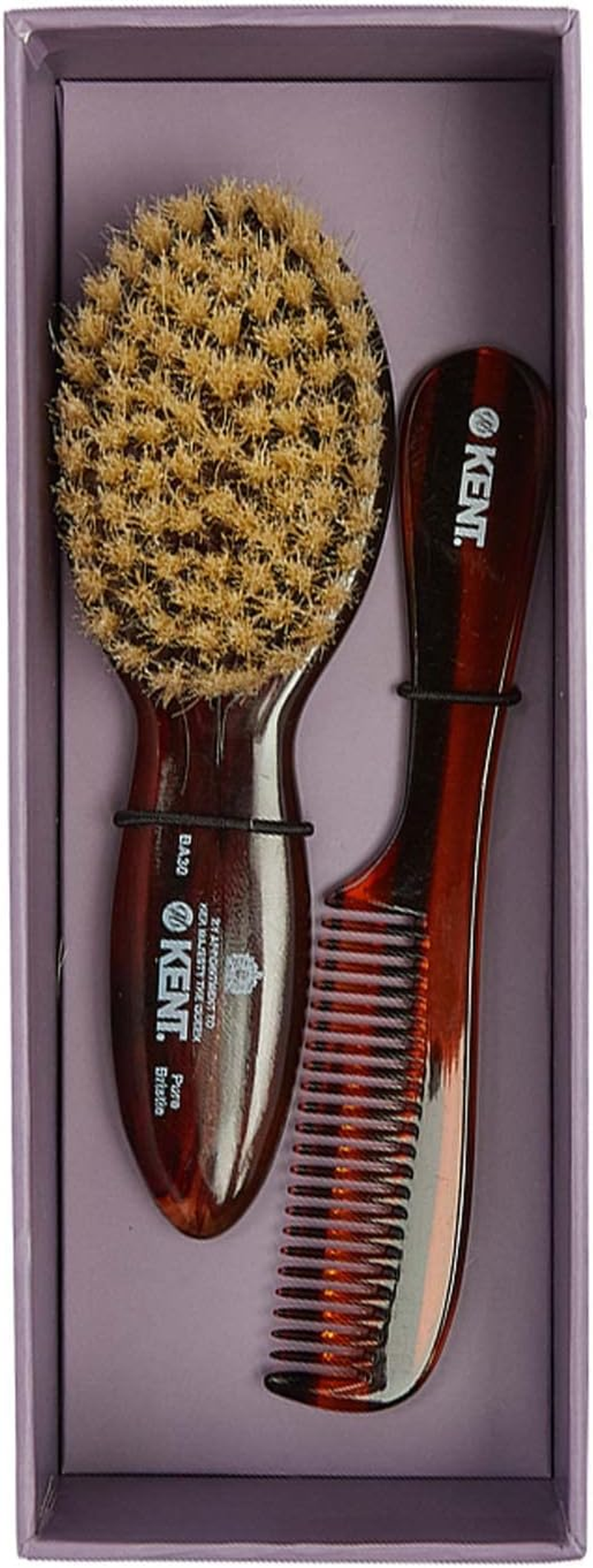 Kent Tortoise Shell Effect Baby Brush and Comb Set image number 3