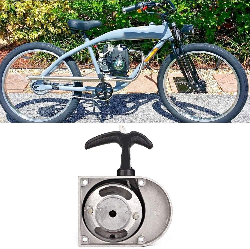 Pull Start Starter, Alloy Pull Start Starter Kit Replacement for 2-Stroke Motorized for Engine Kit Pull Starter Motorized Bike Pull Start image number 1