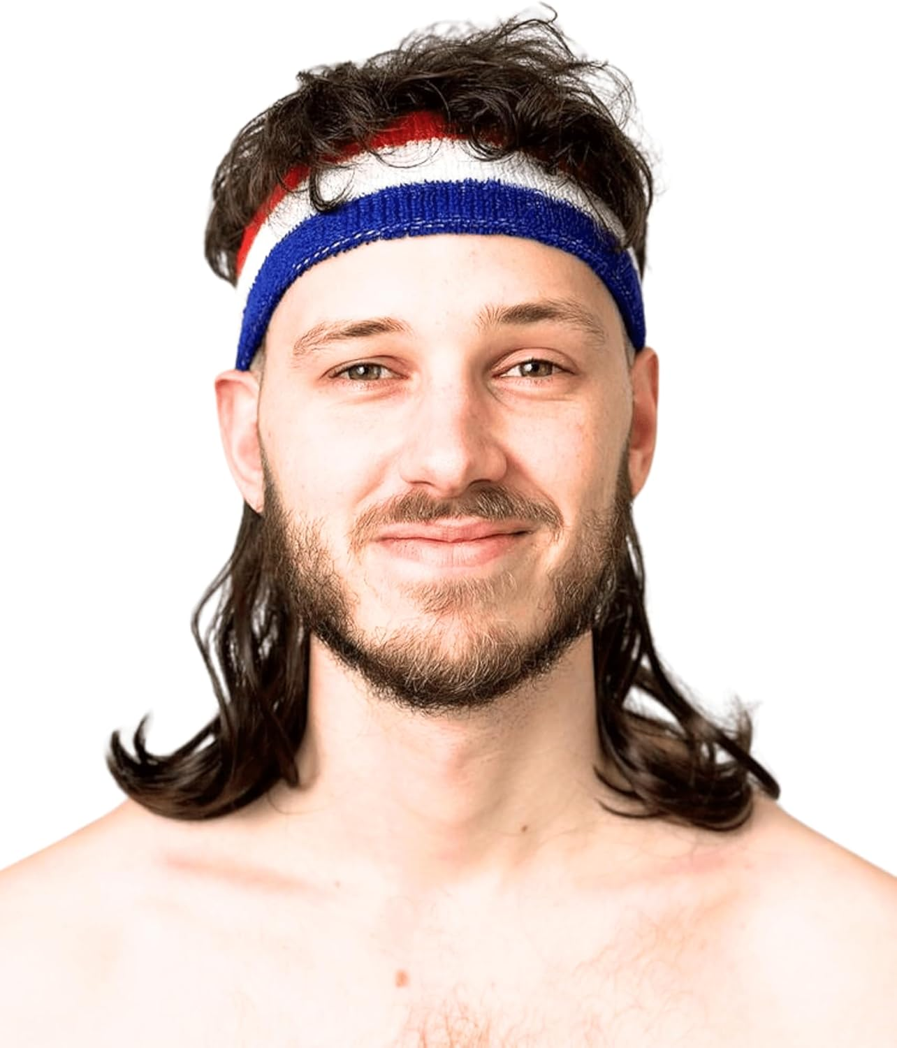 ALLAURA Mullet Headband Wig | 80S Wig Men Mullet Wig Men &mdash; One Size (Headband Included) (Black)