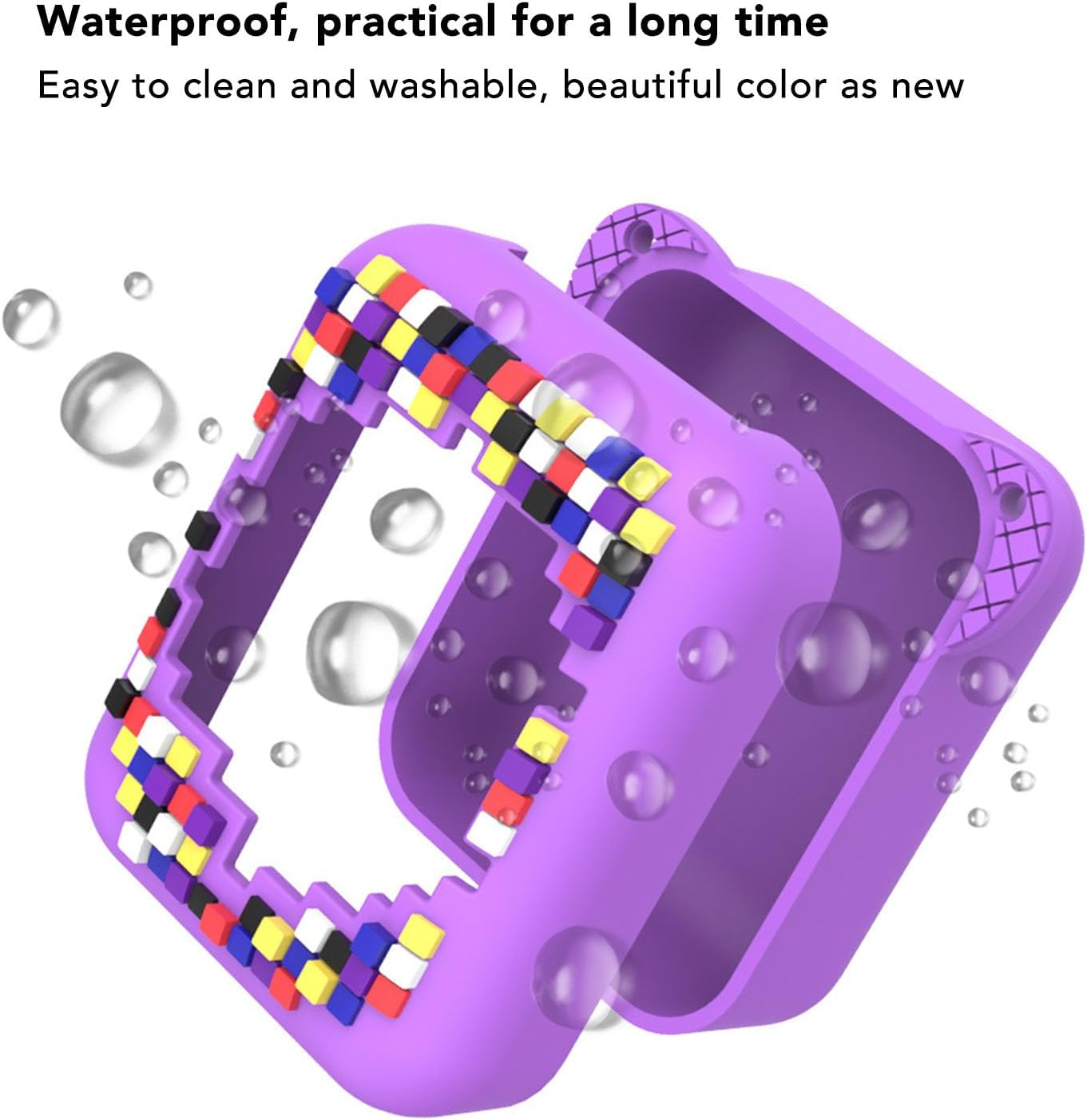 Silicone Cover Case with Lanyard for BITZEE Interactive Toy Digital Pet, Scratch Resistant Electronic Pets Travel Storage Bag. (Purple) image number 2