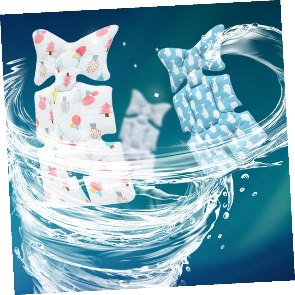 Breathable Cart Mat Stroller Seat Cushion with Safety Pad for Comfort and Posture Support Large Fit for Prams and High Chairs Soft Cotton Padding for Winter Use image number 1