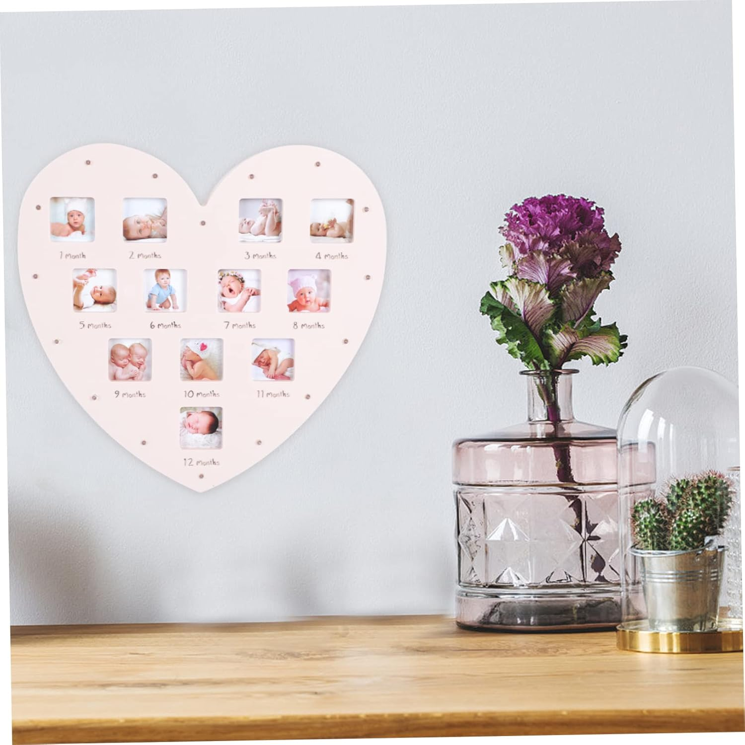 Growth Record Photo Frame Shape Picture Frame for First Year Boy Girl Gifts Birthday