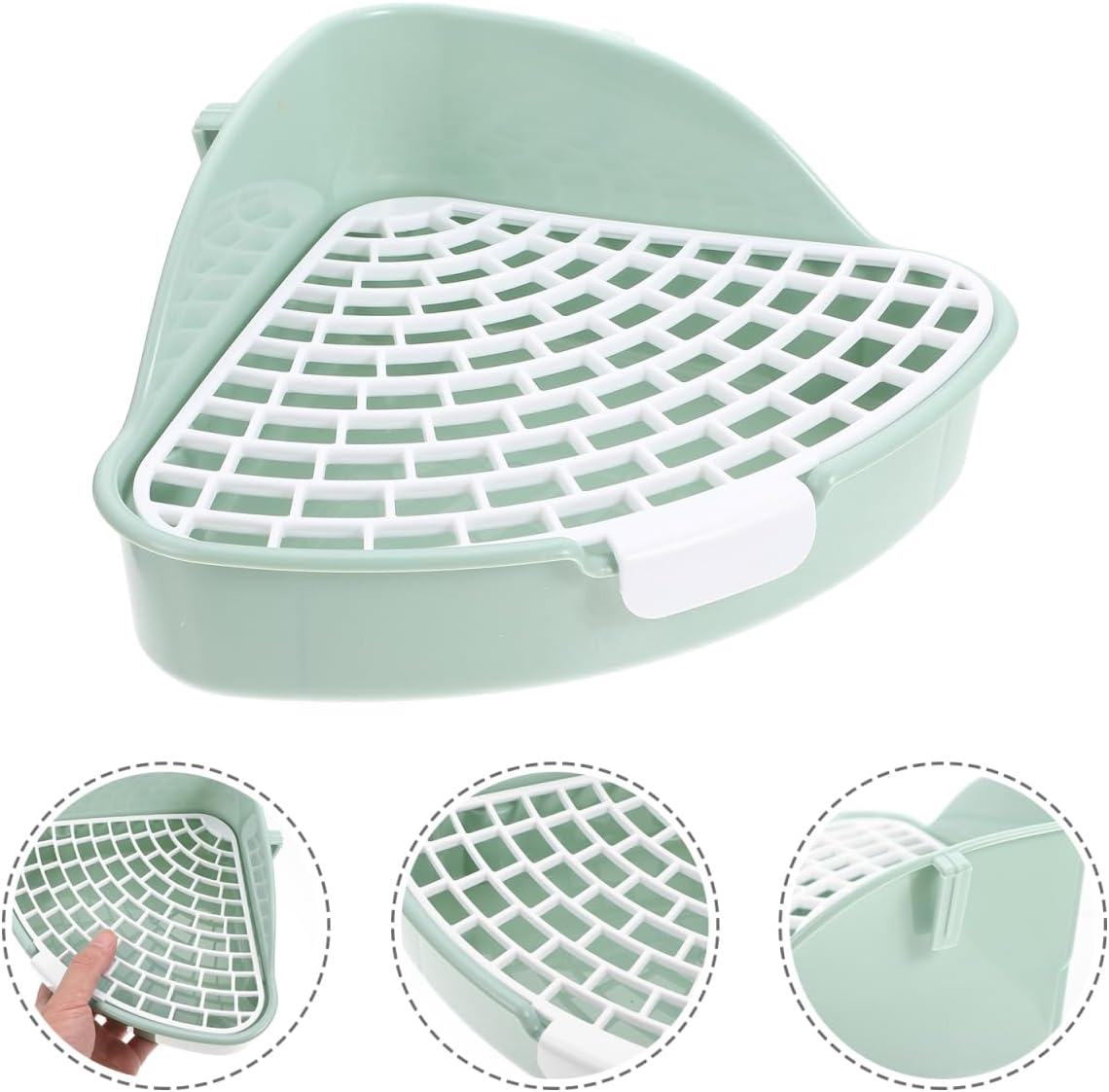 Ibasenice Rabbits Litter Box Small Toilet Easy to Clean Turnover Design for Bunnies and Other Small Animals image number 5