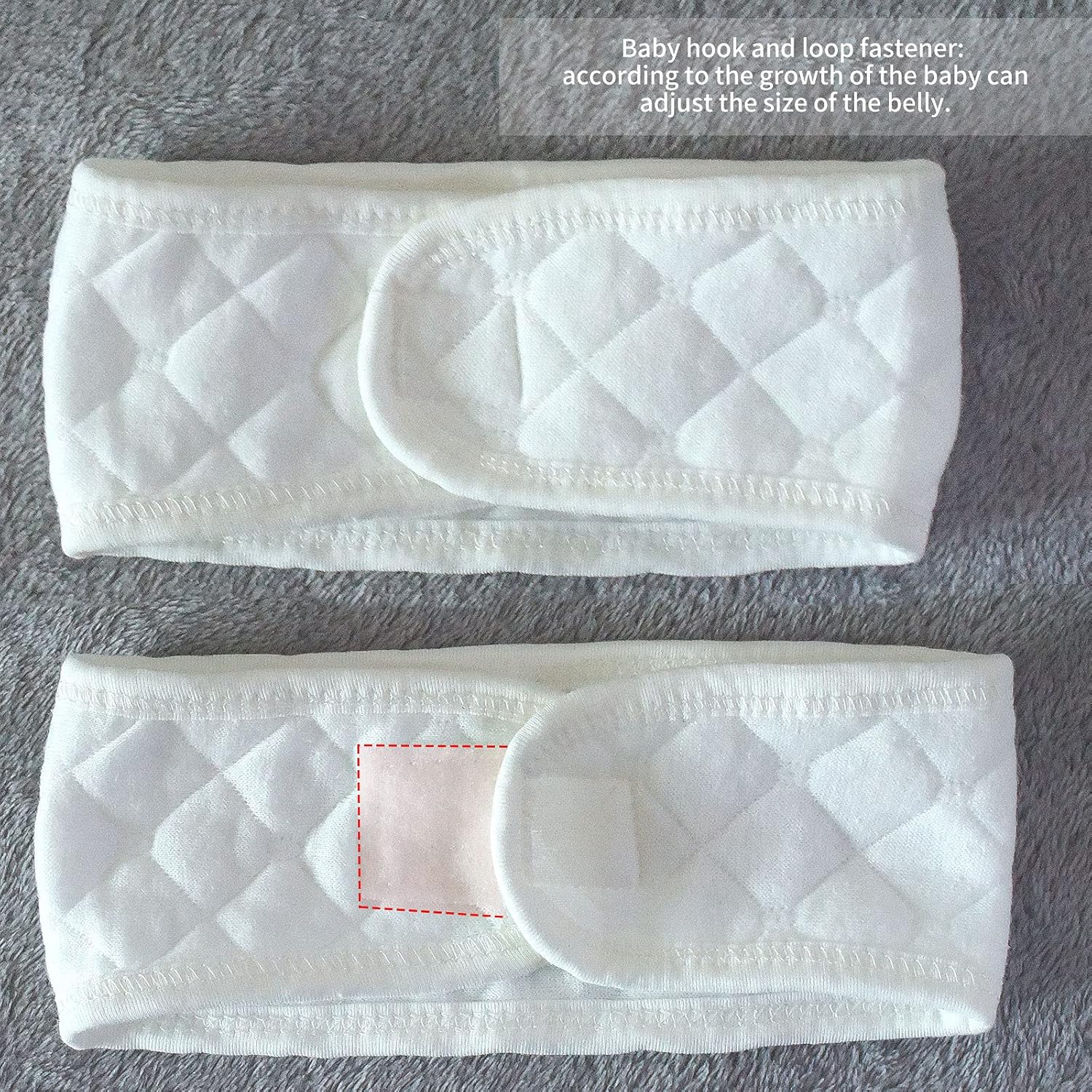 Topwon 10 Pcs Baby Belly Band Newborn Belly Binder Infant Umbilical Cord Band Belly Button Warp Registry Must Haves Gift Cotton image number 2