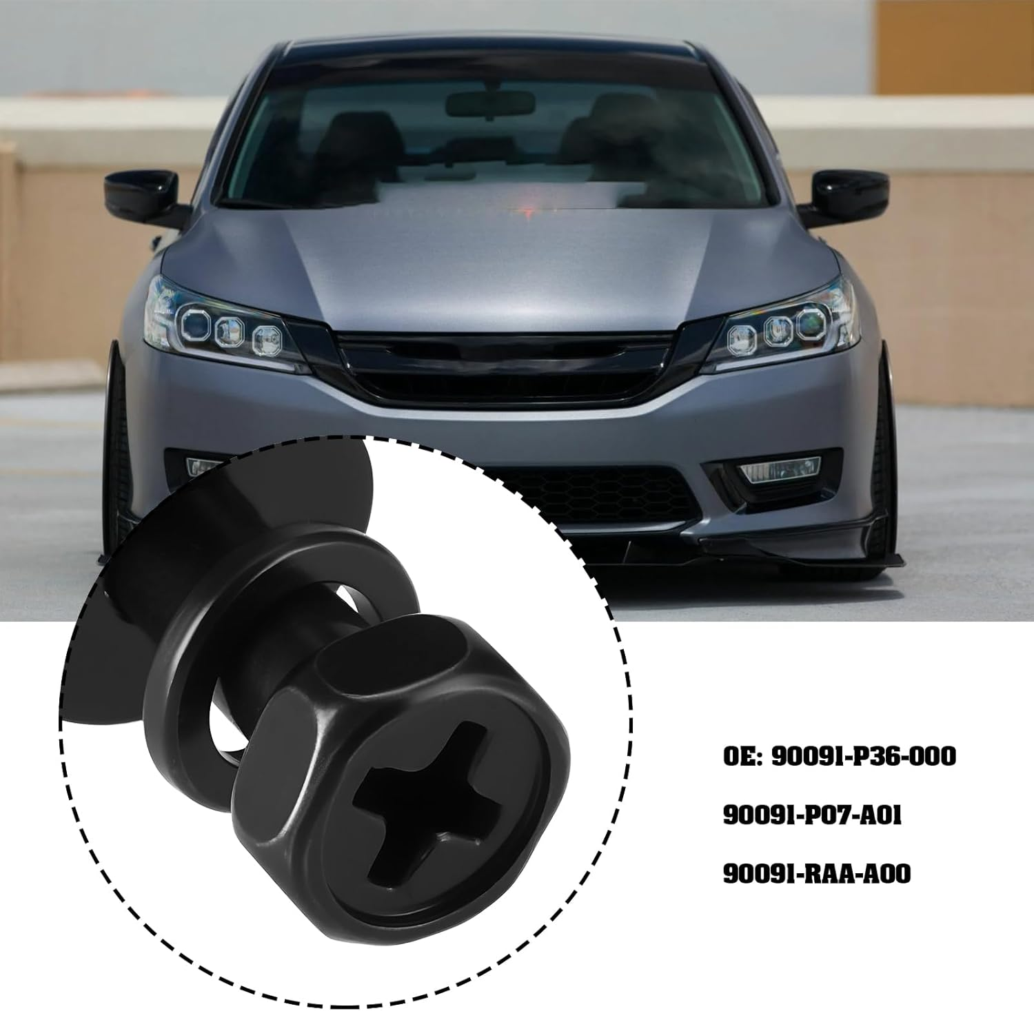 4Pcs Car Engine Air Filter Box Cover Screw 90091-P36-000 Compatible with Honda Accord Civic, 90091-P07-A01 image number 2