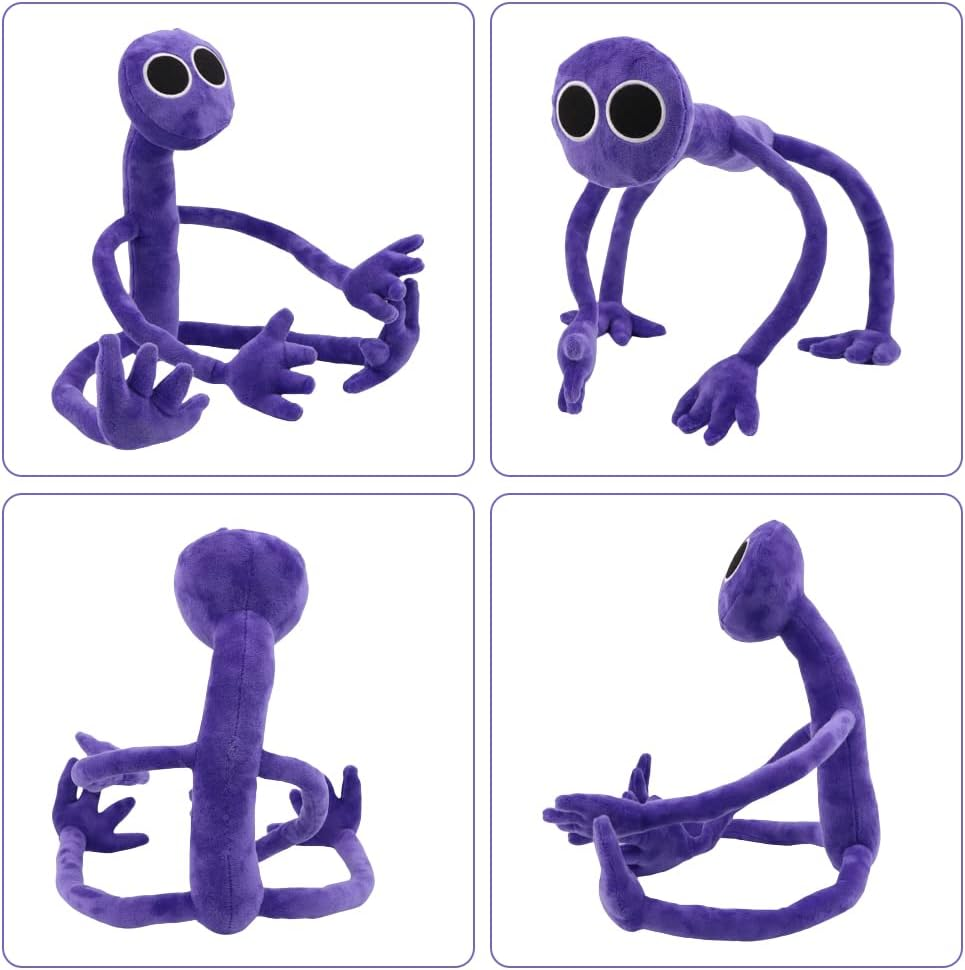 Rainbow Friends Plush Toy Rainbow Friends Plush Cute Plush Doll Gifts for Halloween Thanksgiving Christmas and Game Lovers (Purple) image number 1