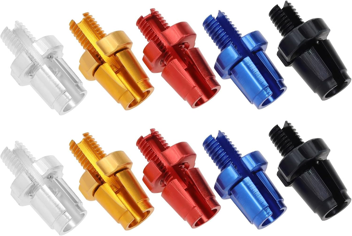 LT Easiyl 10Pcs M7 Bicycle Brake Lever Adjuster Screws Brake Lever Barrel Handle Screws Fastener Aluminium Alloy Road Mountain Bikes Silver Black Red Gold Blue image number 1