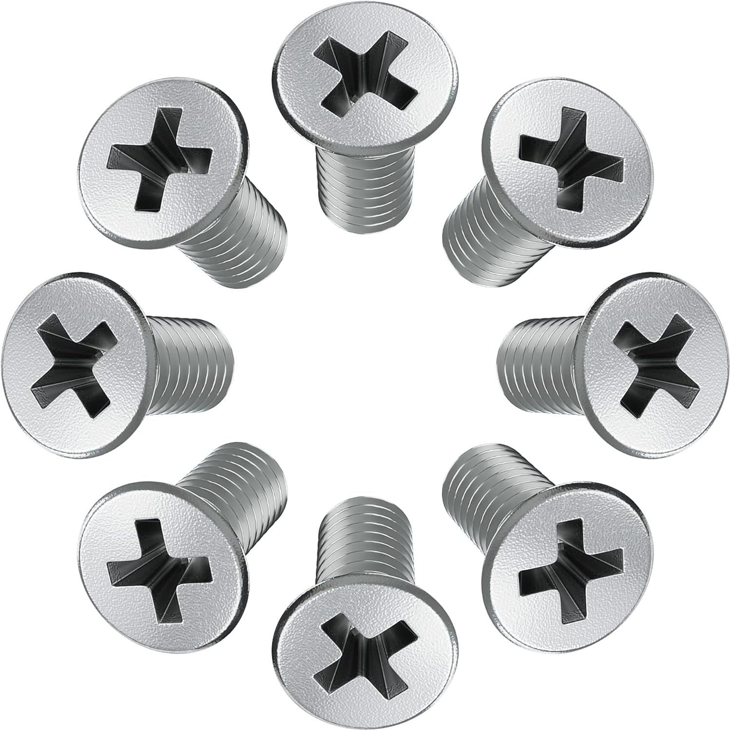 8Pcs Screw Rotor Brake Disc Retaining 93600-06014-0H - Set Is Best Replacement for Honda, Acura, Hyundai, Kia, Mazda - Front and Rear Stainless Steel Retaining Screws By