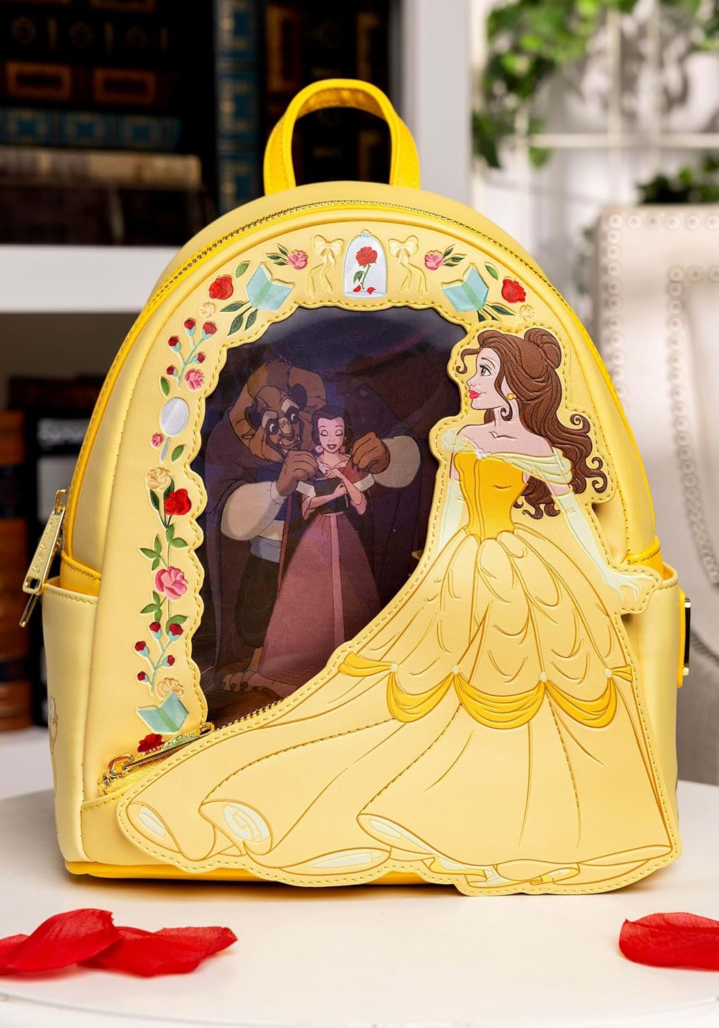 Loungefly Disney Beauty and the Beast Belle Lenticular Mini Backpack | Disney Backpacks image number 1