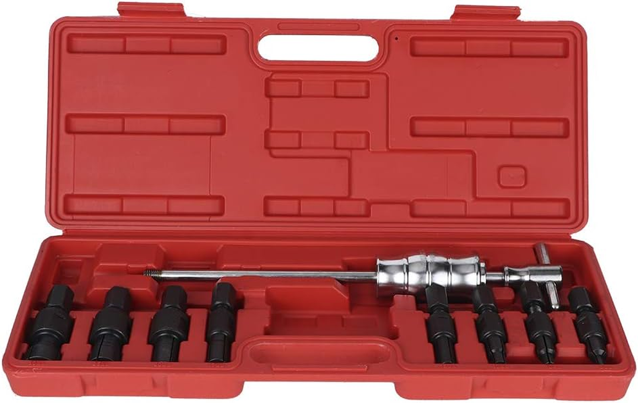 Slide Hammer and Blind Hole Bearing Puller Set, 9 Pcs 8-32Mm Inner Bearing Race and Seal Extractor Kit, Slide Hammer Pilot Insert Bearing Removal Tool, External Remover Puller Set image number 5