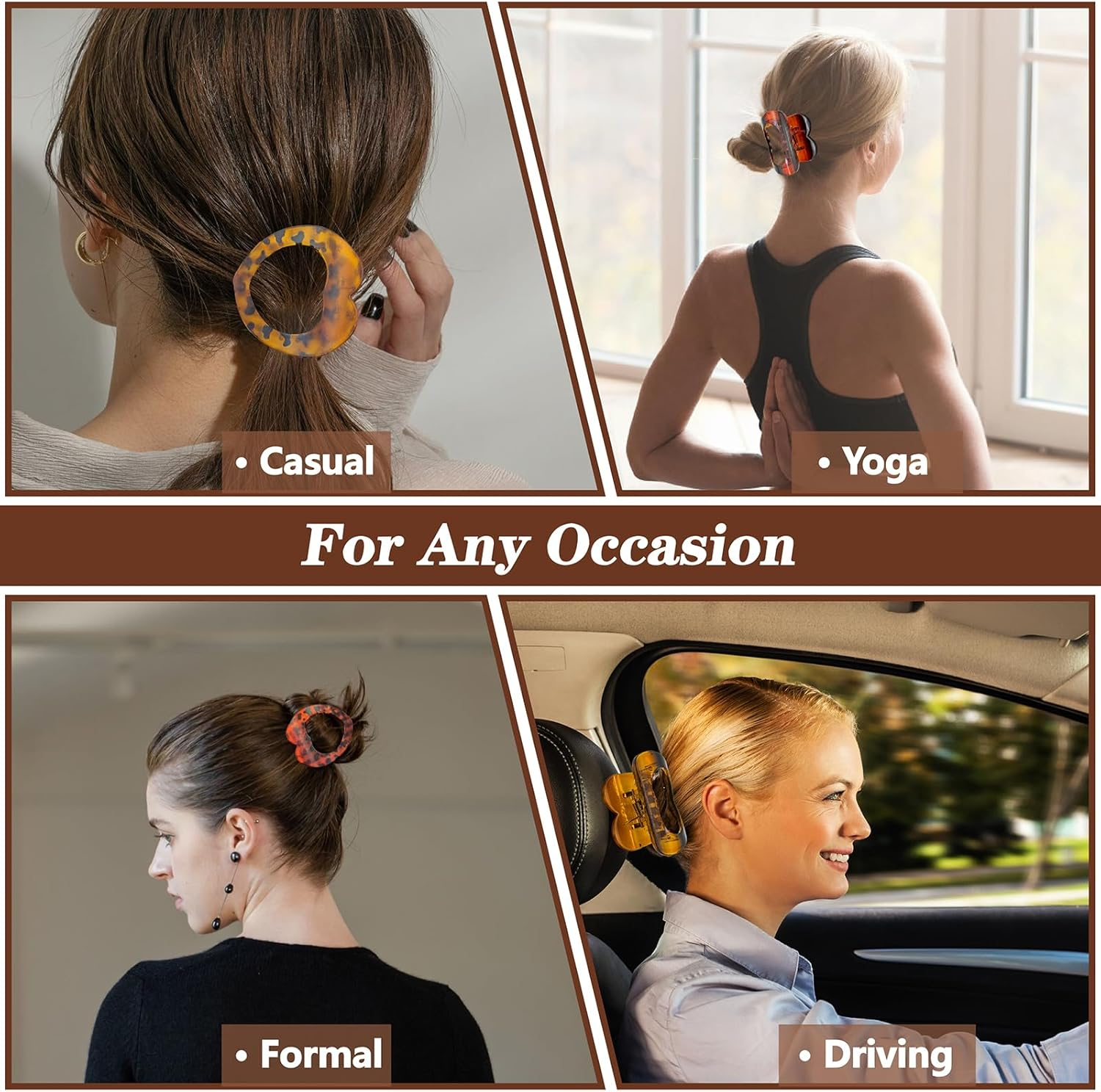 OYIWINMI Pack of 4 Duck Beak Hair Clips, Women'S Strong Hold Flat Hair Clip, Flat Claw Clip, Hair Clips for Thin and Thick Hair image number 1