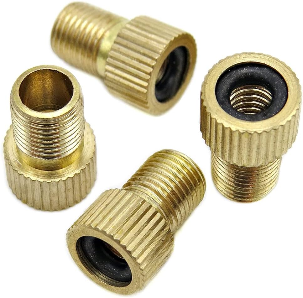 4PCS Bike Brass Presta Valve Adapter - French to US Conversion image number 4