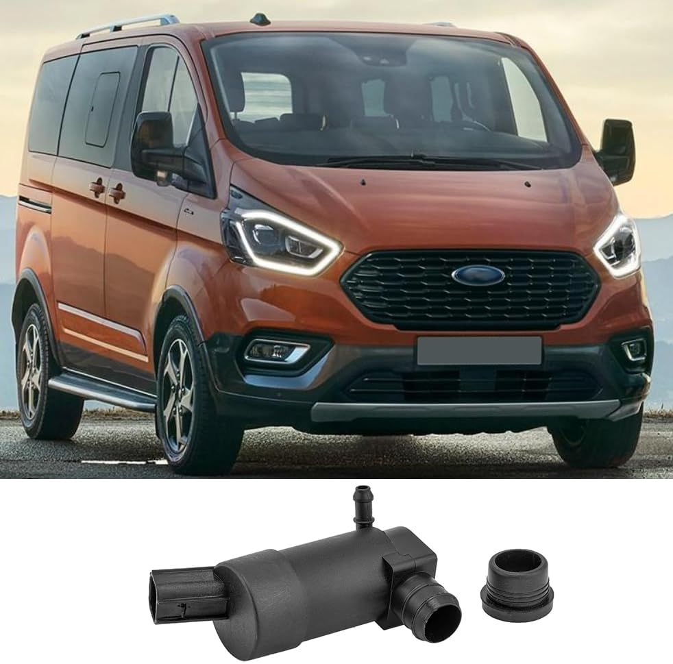 Windshield Windscreen Washer Pump Replacement 1S7117K624DC Compatible with Ford Transit Custom 2012-2018 Compatible with Jaguar XF