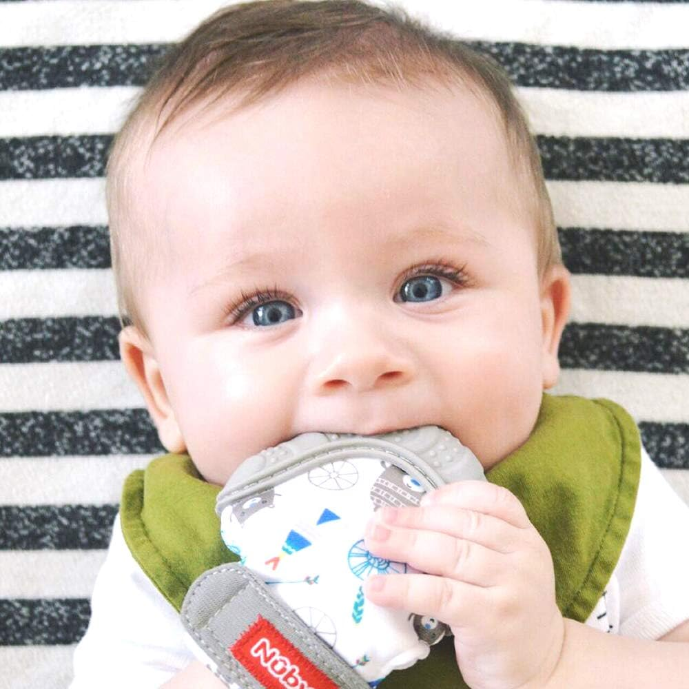 Nuby Teething Mitt, Grey image number 2