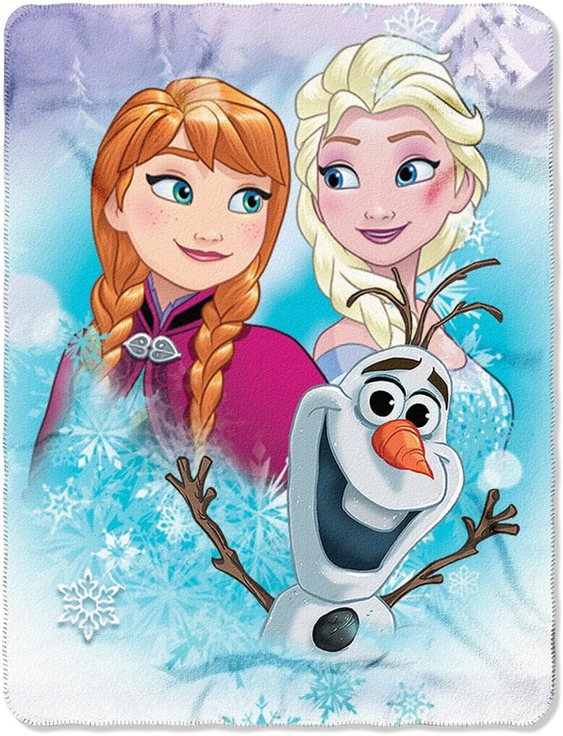 Disney Frozen, Snow Journey Fleece Throw Blanket, 45" X 60", Multi Color, 1 Count image number 1