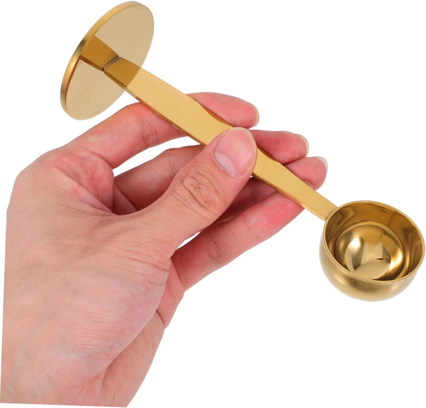 Cabilock 2Pcs Espresso Tamper Bean Spoon Stainless Steel Multifunctional Tamping Spoon for Hand Press Tamper for Coffee Brewing image number 6