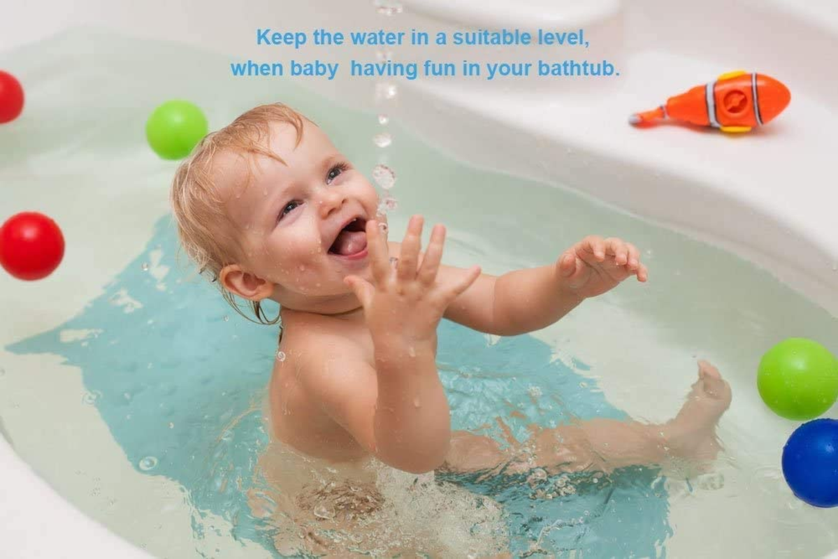 Silicone Tub Stopper 2 Pack, Luxerlife Premium Bathtub Drain Stopper, One of the Best Sealing Sink Stopper, Upgraded Drain Plug for Kitchens, Bathrooms and Laundries (6 Inches) (White&Grey)