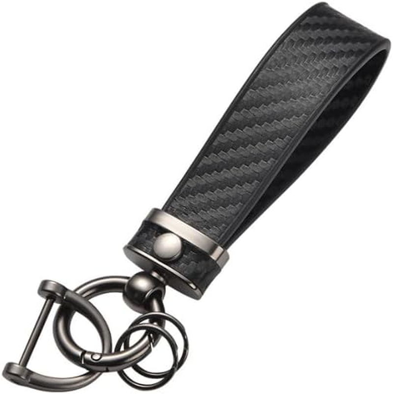 MAEZOE Leather Car Keychain with Zinc Alloy Durable Metal Clip &ndash; Premium 360&deg; Rotating Design, Ideal for Daily Use & Gift, Fits Multiple Car Key Types