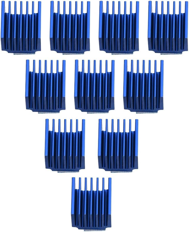 10Pcs Aluminum Stepper Motor Driver Heatsink Cooling Fin with Back Glue Suitable: for 3D Printer TMC2100 / Stepper Motor Driver image number 5