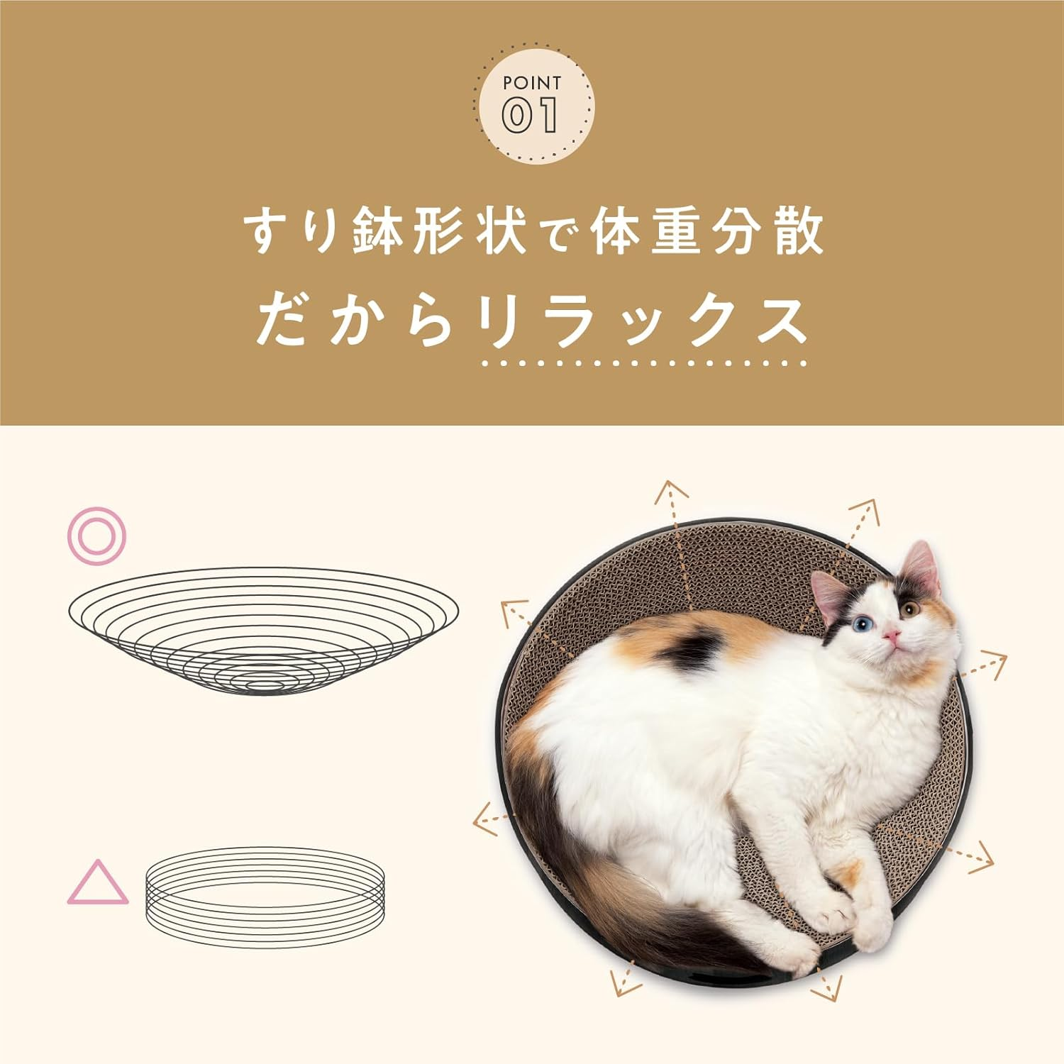 Necoichi Crunchy Bowl Replacement Claw Sharpener for Cats, Pack of 2, Light Brown image number 2