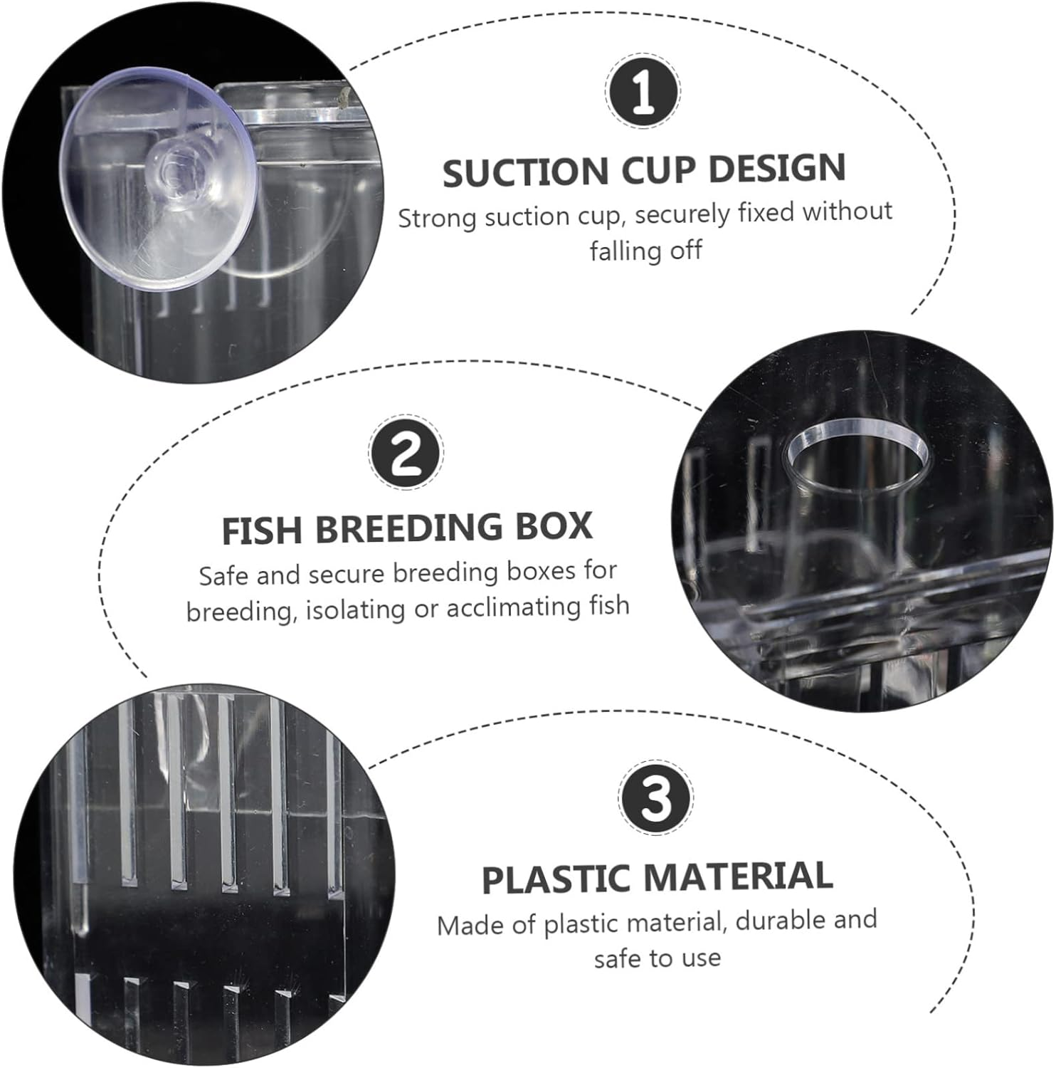 SUPVOX 2Pcs Large Fish Tank Breeding Box Double-Layer Aquarium Isolation Container Hatching Incubator with Suction Cup Suitable for Guppies and Small Fish Aquatic Pets Random Color image number 2