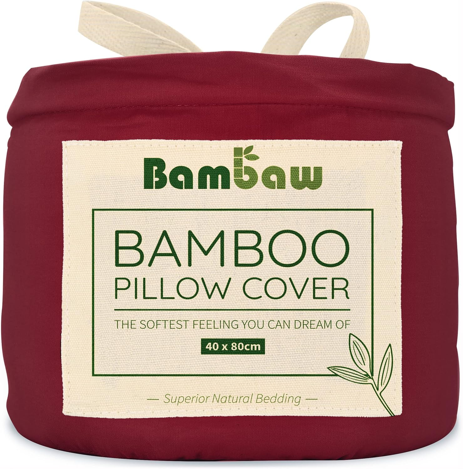 Bambaw Bamboo Pillowcases 65 X 65 Cm, Pack of 2, Sustainable Bamboo Fibres, Anti-Allergy Bed Linen, Cuddly and Heat Regulating Pillowcase Winter and Summer (Navy Blue)