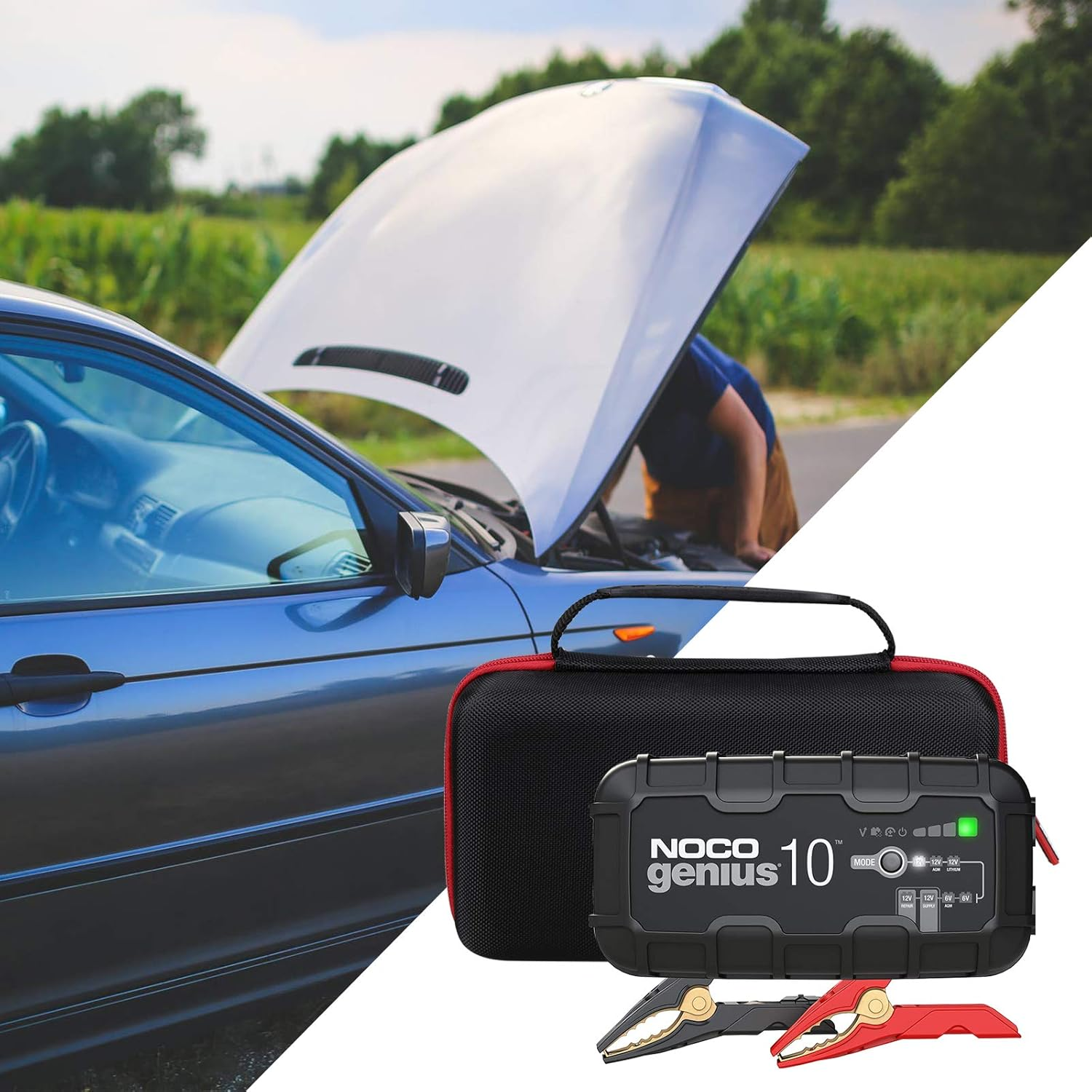 FBLFOBELI Hard Travel Case Compatible with NOCO Genius10/For Boost X GBX45 GB50 Ultrasafe Jump Starter, Fully-Automatic Smart Battery Charger (Case Only) image number 3