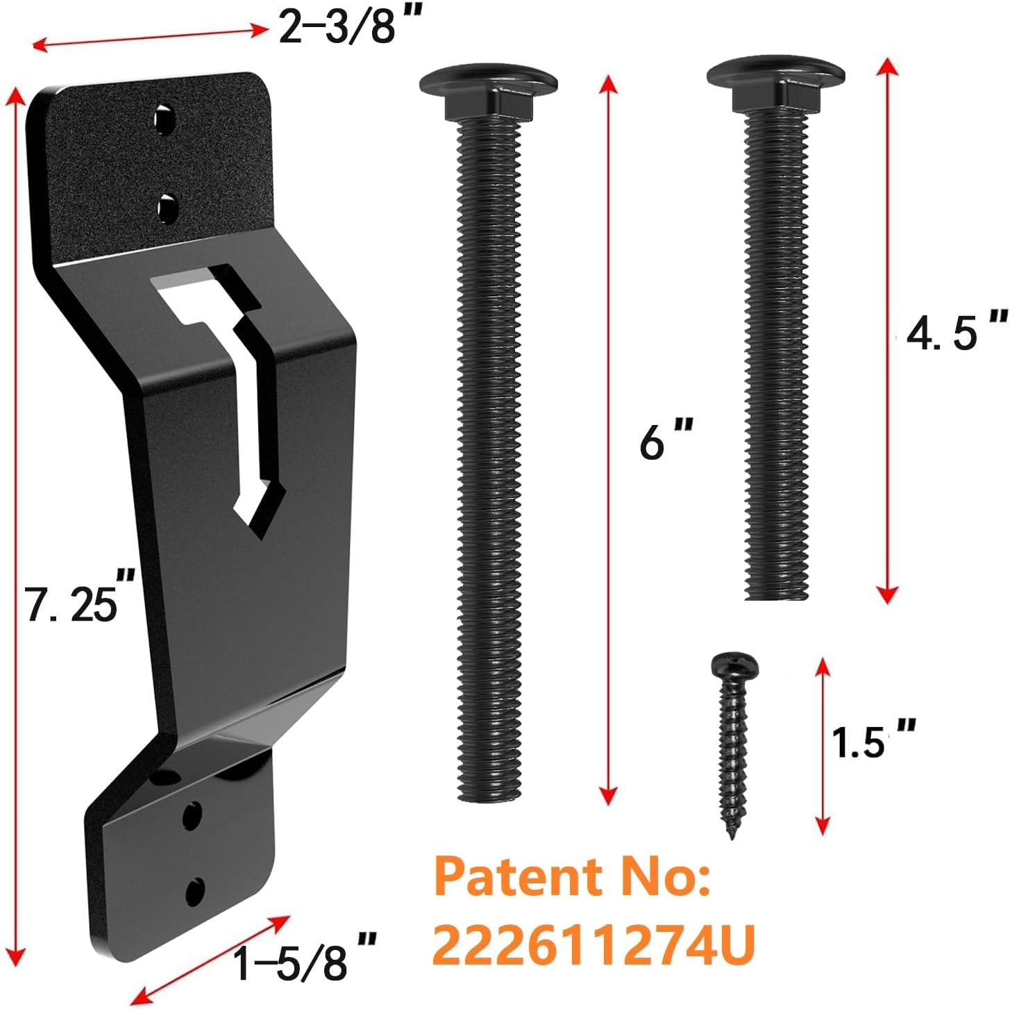 Adamoss Wall Mount Spare Tire Carrier Mount for Trailer,Spare Tire Carrier Bracket for Enclosed Trailer Accessories Spare Tire Holder for Trailer, Wheel Bracket Rack for Enclosed Trailer(Black) image number 2