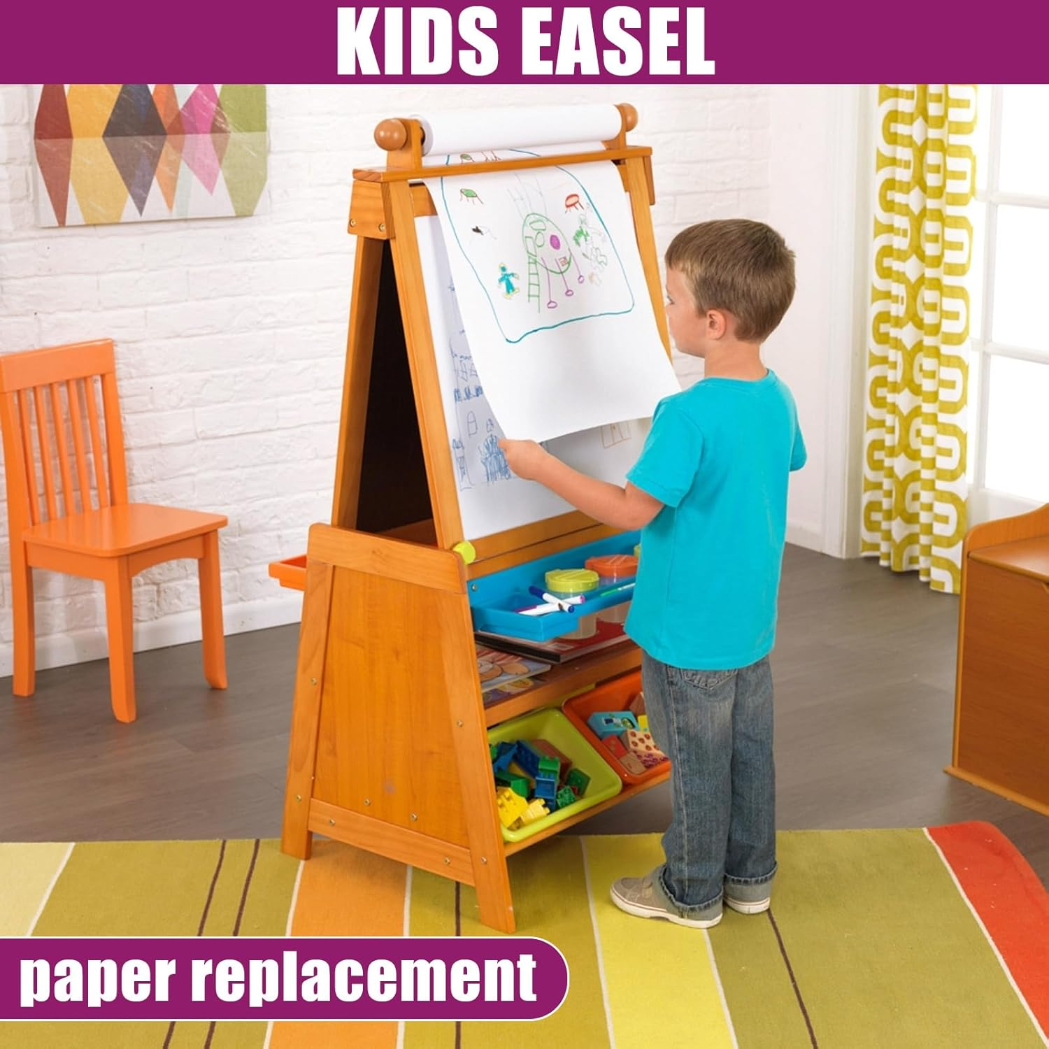 LDHHYH 2 Pack Drawing Paper Roll, White Arts Paper Roll, 30M X 38Cm Recycled Wrapping Paper Easel Paper Painting Sketching Paper for Use in School Home Office image number 2