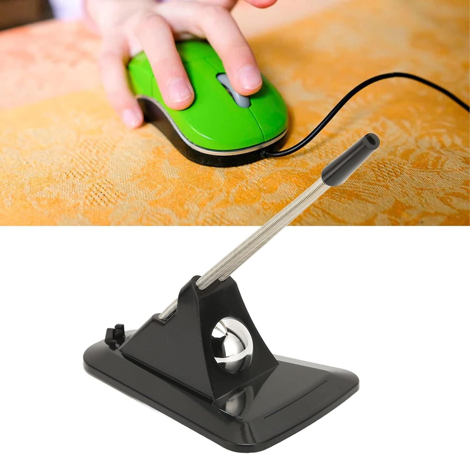 Mouse Cord Management Stainless Dirt Resistant Durable Gaming Mouse Bungee Stylish Simple Black for Esports (Black) image number 6